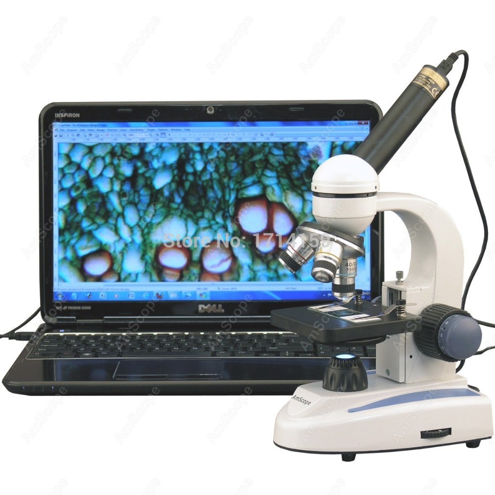 AmScope M158 시리즈 360도 회전 단안 헤드 - Amscope Microscope Compound 40X-1000X 리뷰 및 가격